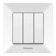 Panasonic Arkedia выключатель 3-х клавишный, механизм, без рамки - фото