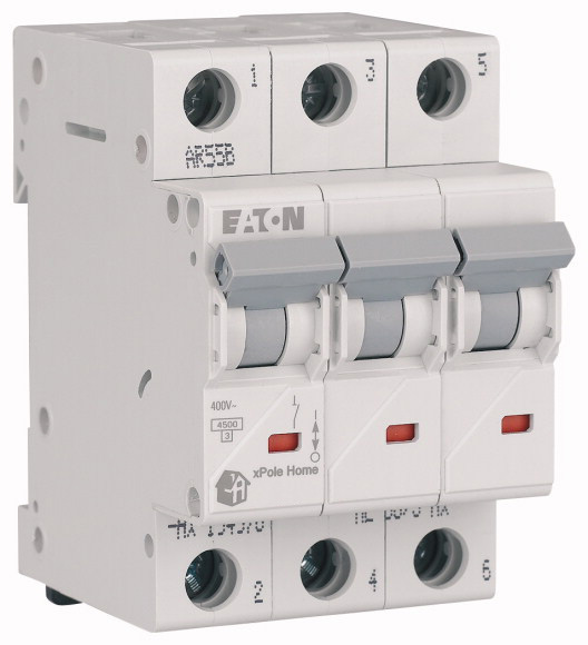 Автоматический выключатель EATON HL-C6/3, 3P, 6A, 4.5KA, 3M