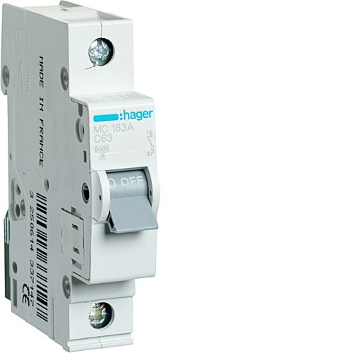 Автоматический выключатель Hager MC163A 1p 63A