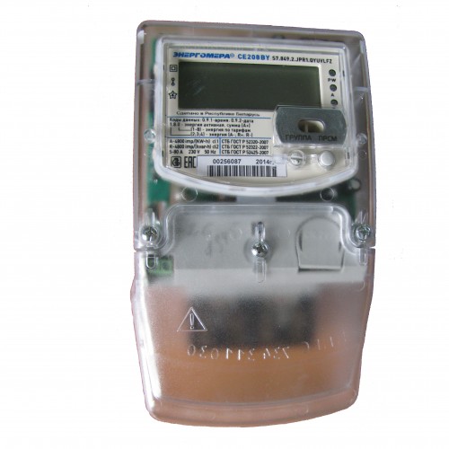 Энергомера CE 208BY S7 145.1.JPR.UKVFLZ (5-60)A (с PLC модемом, с радио модемом) счетчик электроэнергии 1-фазный