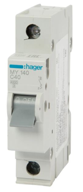 Автоматический выключатель 1 полюс Hager 40 A (4,5kА)