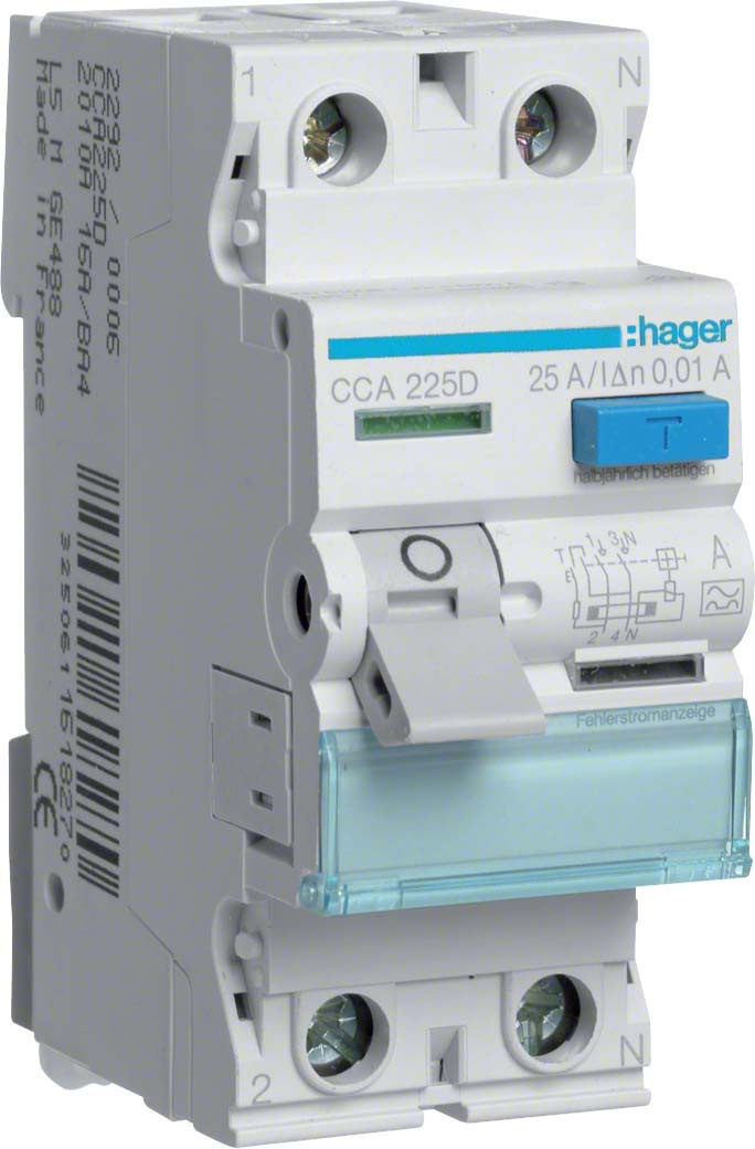 УЗО CD264J Hager 63A 30mA 2M (тип AC)