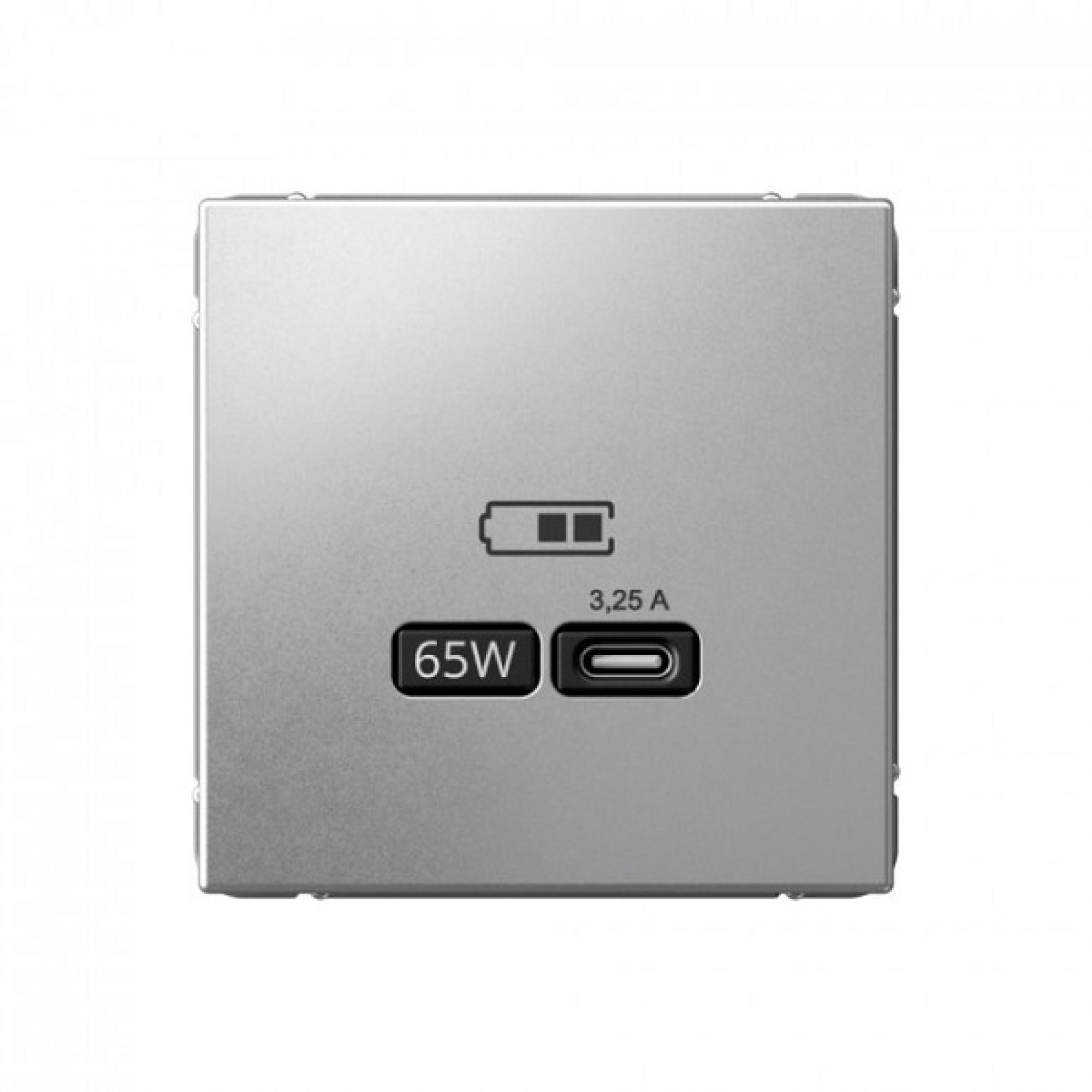 USB розетка тип-С 65Вт высокоскоростная зарядка QC, PD, механизм, алюминий ArtGallery