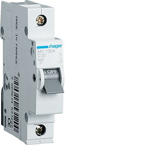 Автоматический выключатель Hager MC132A 1p 32A - фото