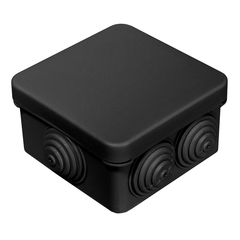  Коробка распределительная 80х80 для о/п безгалогенная (HF) черная - фото