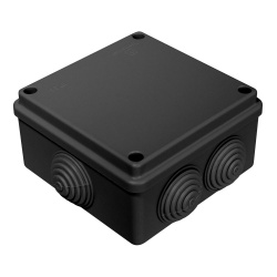 Коробка распределительная 100х100х50 для о/п безгалогенная (HF) черная - фото