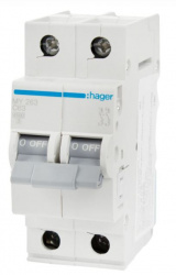 Автоматический выключатель 2 полюса Hager 63 A (4,5kА) - фото