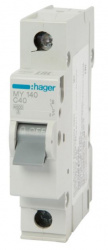 Автоматический выключатель 1 полюс Hager 40 A (4,5kА) - фото