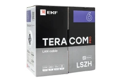 EKF Teracom Pro cat.6 U/UTP, solid 23 AWG, LSZH нг(А)-HF серый - фото