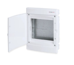 U24CW IT, Щит встраиваемый мультимедийный, 2 ряда, белая дверца, IP40 - фото