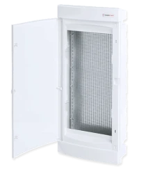 U48CW IT, Щит встраиваемый мультимедийный, 4 ряда, белая дверца, IP40 - фото