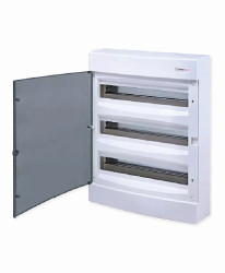 N3x18CW, Щит навесной, 3 ряда, 54 мод., белая дверца, IP40 - фото