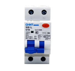 CHINT NB1L 1P+N C10 30мА тип AC 10кА (36mm) (R) - фото