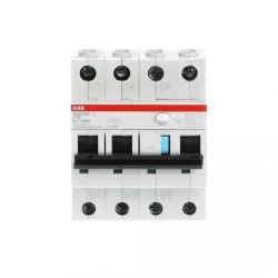 ABB DS203NC C10, AC30, 3P+N, C 10A, 30mA, Icu=10kA, 4M - фото