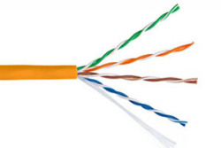 Netlan U/UTP cat. 5e, 4 pairs, Indoor, LSZH, orange - фото