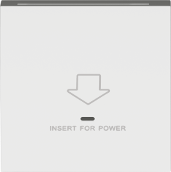 Donel R98 матовый белый накладка для карточного выключателя, серия DA - фото