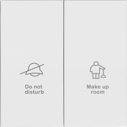 Donel R98 матовый белый клавиша 2-я с символами DND/MUR, серия DA - фото