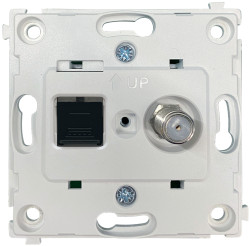 Donel R98  механизм розетки RJ45 + TV/SAT (F-разъём), серия DA - фото