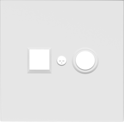 Donel R98 матовый белый накладка для розеток   RJ45+SAT, 2-я, серия DA - фото