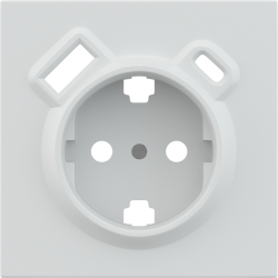 Donel R98 белый матовый накладка для розетки Schuko с зарядным устройством USB A+C, с защитными шторками , серия DA - фото