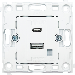Donel R98 USB зарядное устройство DC 5-12V 1.67-3A MAX 20W тип A+С быстрая зарядка, протоколы BC1.2,APPLE2.4A, серия DA - фото