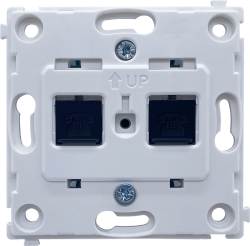 Donel R98  механизм телефонной розетки RJ11 + RJ11 (двойная) cat.3/ClassE-4/4, серия DA - фото