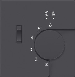 Donel R98 черный накладка для регулятора тёплого пола DTEF231, серия DA - фото