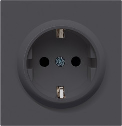 Donel R98 черный накладка для розетки Schuko с заземляющим контактом, с защитными шторками 16 A 250 В~, серия DA - фото