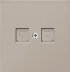Donel R98 матовый кашемир Накладка для розетки RJ45, 2-я, серия DA - фото