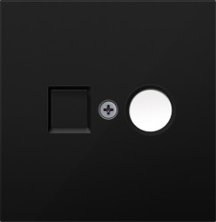 Donel R98 матовый карбон накладка для розеток TV, TV/SAT, серия DA - фото