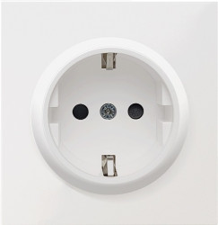 Donel R98 белый накладка для розетки Schuko с заземляющим контактом с защитными шторками 16 A 250 В~, серия DA - фото