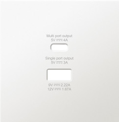 Donel R98 матовый белый накладка для розеток USB A+C, серия DA - фото