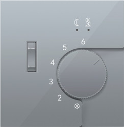 Donel R98 алюминий накладка для регулятора тёплого пола DTEF231, серия DA - фото