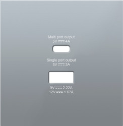 Donel R98 алюминий накладка для розеток USB A+C, серия DA - фото