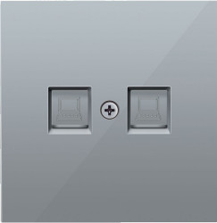 Donel R98 алюминий Накладка для розетки RJ45, 2-я, серия DA - фото