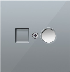 Donel R98 алюминий накладка для розеток TV, TV/SAT, серия DA - фото