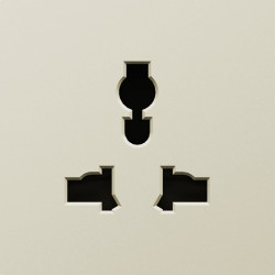 Donel A07 шампань накладка для  розетки мультистандарт, со шторками 16A 250 В~,серия DB - фото