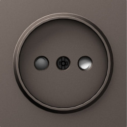 Donel A07 мокко накладка для розетки без заземления, со шторками 16A 250 В~,серия DB - фото