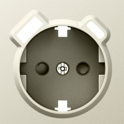 Donel A07 шампань накладка для розетки Schuko с зарядным устройством USB A+C,  со шторками 16A 250 В~,серия DB - фото