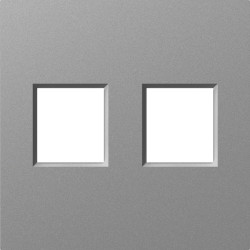 Donel A07 сталь накладка 2-я для розеток RJ45,TV,SAT , серия DB - фото