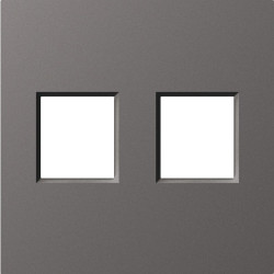 Donel A07 матовый титан накладка 2-я для розеток RJ45,TV,SAT , серия DB - фото