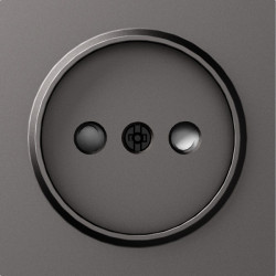 Donel A07 матовый титан накладка для розетки без заземления, со шторками 16A 250 В~,серия DB - фото