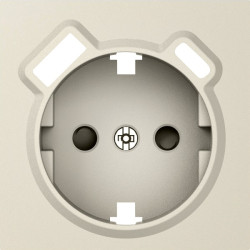 Donel A07 матовый кашемир накладка для розетки Schuko с зарядным устройством USB A+C,  со шторками 16A 250 В~,серия DB - фото