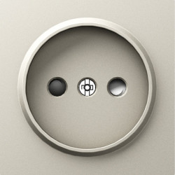 Donel A07 матовый кашемир накладка для розетки без заземления, со шторками 16A 250 В~,серия DB - фото