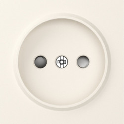 Donel A07 матовый кремовый накладка для розетки без заземления, со шторками 16A 250 В~,серия DB - фото