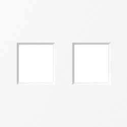 Donel A07 глянцевый белый накладка 2-я для розеток RJ45,TV,SAT , серия DB - фото