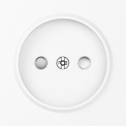 Donel A07 глянцевый белый накладка для розетки без заземления, со шторками 16A 250 В~,серия DB - фото