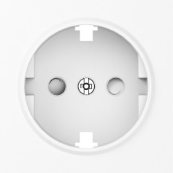 Donel A07 глянцевый белый накладка для розетки Schuko с заземлением, со шторками 16A 250 В~,серия DB - фото