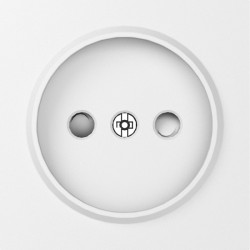 Donel A07 матовый белый накладка для розетки без заземления, со шторками 16A 250 В~,серия DB - фото