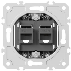 Donel механизм розетки RJ11 + RJ11 (двойная) cat.3/ClassE-4/4, серия DB - фото
